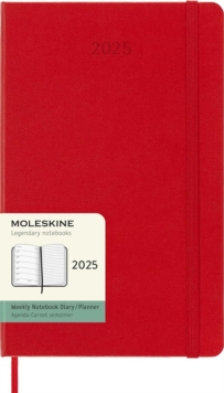 Moleskine 2025 12-Month Weekly Large Hardcover Notebook: Scarlet Red