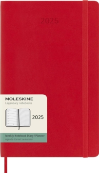 Moleskine 2025 12-Month Weekly Large Softcover Notebook: Scarlet Red