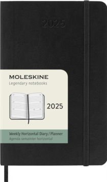 Moleskine 2025 12-Month Weekly Horizontal Pocket Softcover Notebook: Black