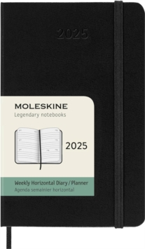 Moleskine 2025 12-Month Weekly Horizontal Pocket Hardcover Notebook: Black