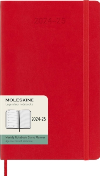 Moleskine 2025 18-Month Weekly Large Softcover Notebook: Scarlet Red