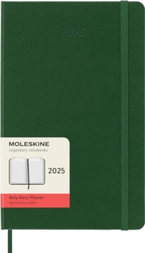 Moleskine 2025 12-Month Daily Large Hardcover Notebook: Myrtle Green