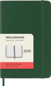 Moleskine 2025 12-Month Daily Pocket Softcover Notebook: Myrtle Green