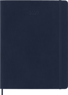Moleskine Classic 12 Month 2027 Weekly Planner, Soft Cover, XL (7.5" x 9.75"), Sapphire Blue, 144 pages