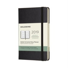 2019 Moleskine Black Horizontal Pocket Weekly 12-month Diary Hard, Paperback Book 2019 Moleskine Black Horizontal Pocket Weekly 12-month Diary Hard, Paperback Book