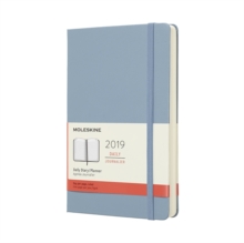 2019 Moleskine Notebook Cinder Blue Large Daily 12-month Diary Hard, Paperback Book 2019 Moleskine Notebook Cinder Blue Large Daily 12-month Diary Hard, Paperback Book