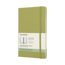 2019 Moleskine Notebook Lichen Green Large Weekly 12-month Diary Hard, Paperback Book 2019 Moleskine Notebook Lichen Green Large Weekly 12-month Diary Hard, Paperback Book