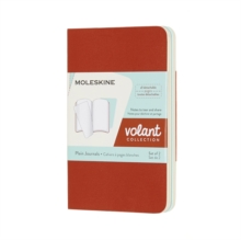 Moleskine Volant Journals XS Plain Coral Orange Aqua.Blue
