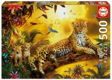 Educa Borras - A leopard and her cubs 500 piece Jigsaw Puzzle, General merchandize Book Educa Borras - A leopard and her cubs 500 piece Jigsaw Puzzle, General merchandize Book