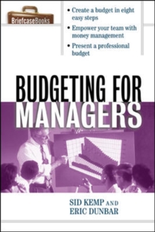 Budgeting for Managers, Paperback / softback Book Budgeting for Managers, Paperback / softback Book