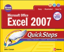 Microsoft Office Excel 2007 QuickSteps, Paperback Book Microsoft Office Excel 2007 QuickSteps, Paperback Book