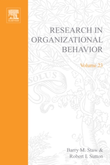 Research in Organizational Behavior