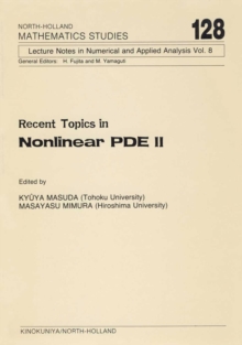 Recent Topics in Nonlinear PDE II