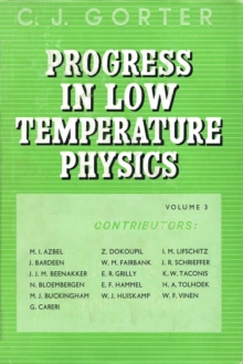 Progress in Low Temperature Physics