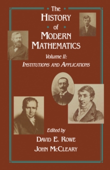 Institutions and Applications : Proceedings of the Symposium on the History of Modern Mathematics, Vassar College, Poughkeepsie, New York, June 20-24, 1989