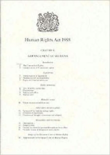 Human Rights Act 1998 : Elizabeth II. Chapter 42, Paperback / softback Book Human Rights Act 1998 : Elizabeth II. Chapter 42, Paperback / softback Book