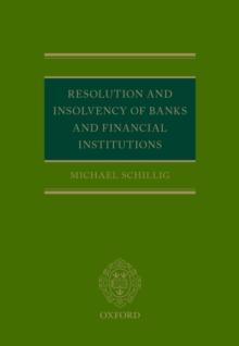 Resolution and Insolvency of Banks and Financial Institutions