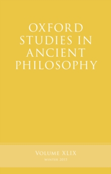 Oxford Studies in Ancient Philosophy, Volume 49