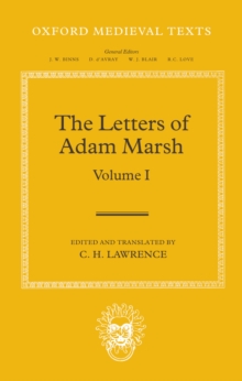 The Letters of Adam Marsh : Volume I