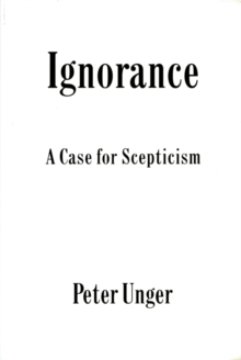 Ignorance : A Case for Scepticism