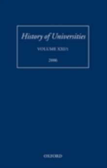 History of Universities : Volume XXI/1