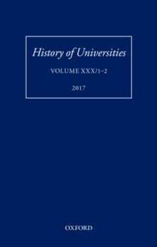 History of Universities : Volume XXX / 1-2