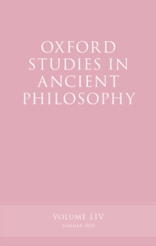 Oxford Studies in Ancient Philosophy, Volume 54