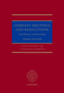 Company Meetings and Resolutions : Law, Practice, and Procedure