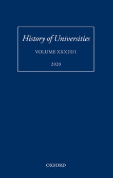 History of Universities : Volume XXXIII/1