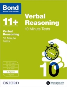 Bond 11+: Verbal Reasoning: 10 Minute Tests : 8-9 Years, Paperback Book Bond 11+: Verbal Reasoning: 10 Minute Tests : 8-9 Years, Paperback Book