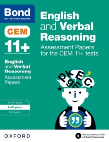 Bond 11+: English and Verbal Reasoning: Assessment Papers for the CEM 11+ Tests : 9-10 Years, Paperback Book Bond 11+: English and Verbal Reasoning: Assessment Papers for the CEM 11+ Tests : 9-10 Years, Paperback Book