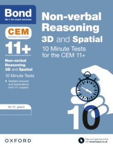 Bond 11+: CEM 3D Non-Verbal Reasoning 10 Minute Tests: Ready for the 2024 exam : 10-11 Years