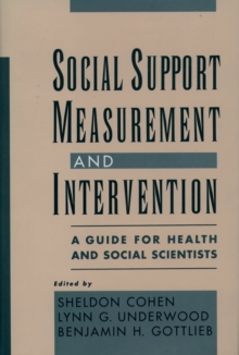 Social Support Measurement and Intervention : A Guide for Health and Social Scientists