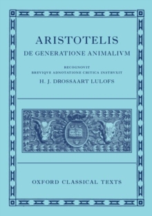 Oxford University Press On The Generation Of Animals (De Generatione Animalium)