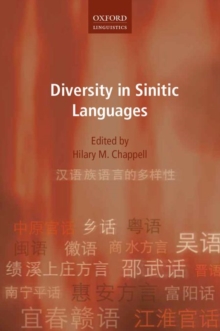 Diversity in Sinitic Languages, Hardback Book Diversity in Sinitic Languages, Hardback Book