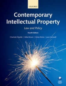 Contemporary Intellectual Property : Law and Policy, Paperback Book Contemporary Intellectual Property : Law and Policy, Paperback Book
