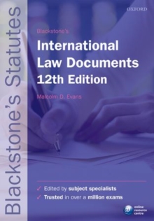 Blackstone's International Law Documents, Paperback Book Blackstone's International Law Documents, Paperback Book