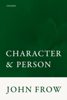 Character and Person, Paperback Book Character and Person, Paperback Book