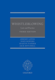Whistleblowing : Law and Practice, Hardback Book Whistleblowing : Law and Practice, Hardback Book