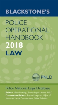 Blackstone's Police Operational Handbook 2018, Paperback Book Blackstone's Police Operational Handbook 2018, Paperback Book