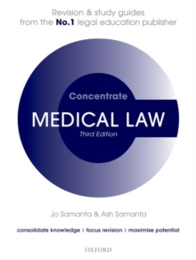 Medical Law Concentrate : Law Revision and Study Guide, Paperback / softback Book Medical Law Concentrate : Law Revision and Study Guide, Paperback / softback Book