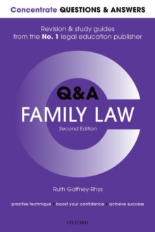Concentrate Questions and Answers Family Law : Law Q&A Revision and Study Guide, Paperback / softback Book Concentrate Questions and Answers Family Law : Law Q&A Revision and Study Guide, Paperback / softback Book