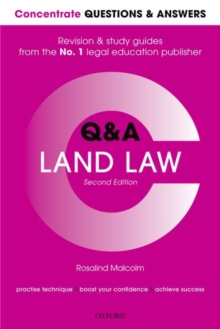 Concentrate Questions and Answers Land Law : Law Q&A Revision and Study Guide, Paperback / softback Book Concentrate Questions and Answers Land Law : Law Q&A Revision and Study Guide, Paperback / softback Book