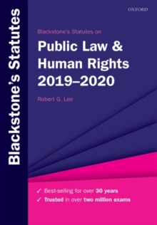 Blackstone's Statutes on Public Law & Human Rights 2019-2020, Paperback / softback Book Blackstone's Statutes on Public Law & Human Rights 2019-2020, Paperback / softback Book
