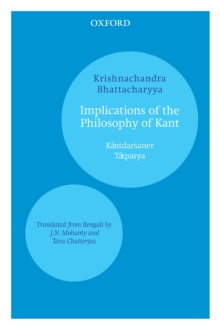 Implications of the Philosophy of Kant : Kantdarsaner Tatparya