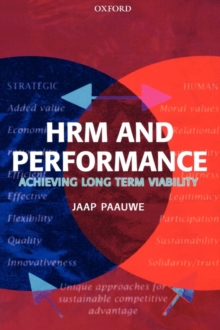 HRM and Performance : Achieving Long Term Viability, Paperback Book HRM and Performance : Achieving Long Term Viability, Paperback Book
