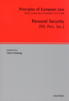 Principles of European Law : Personal Security, Hardback Book Principles of European Law : Personal Security, Hardback Book