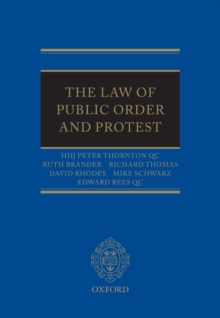 The Law of Public Order and Protest, Hardback Book The Law of Public Order and Protest, Hardback Book
