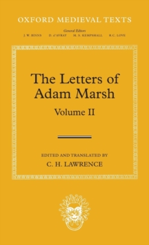 The Letters of Adam Marsh : Volume II, Hardback Book The Letters of Adam Marsh : Volume II, Hardback Book