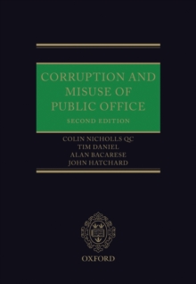 Corruption and Misuse of Public Office, Hardback Book Corruption and Misuse of Public Office, Hardback Book